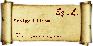 Szolga Liliom névjegykártya